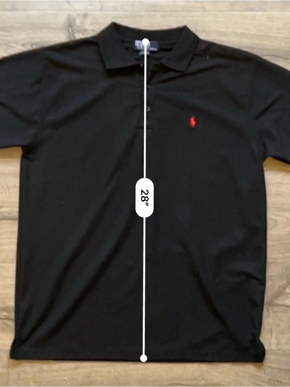 Polo by Ralph Lauren Black Polo Shirt with Red Pony Embroidery